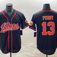 SF.49ers #13 Brock Purdy Black Red With Patch Cool Base Stitched Baseball Jersey