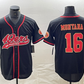 SF.49ers #16 Joe Montana Black Red With Patch Cool Base Stitched Baseball Jersey