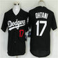 Los Angeles Dodgers #17 Shohei Ohtani Black Home Authentic Patch Jersey Baseball Jerseys