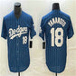 Los Angeles Dodgers #18 Yoshinobu Yamamoto Blue Home Authentic Patch Jersey Baseball Jerseys