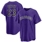 Colorado Rockies #23 Kris Bryant Purple Home Replica Player Name Jersey Baseball Jerseys