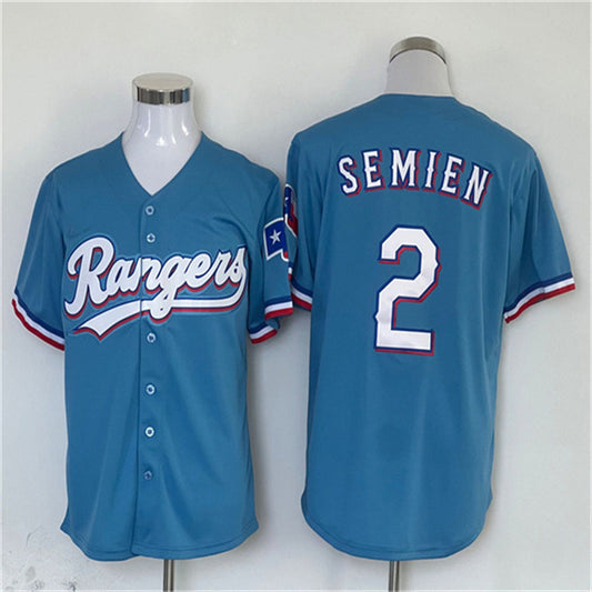 Los Angeles Dodgers #2 Marcus Semien Blue Home Authentic Patch Jersey Baseball Jerseys