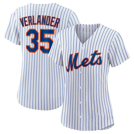New York Mets #35 Justin Verlander White Home Replica Player Jersey Baseball Jerseys