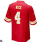 KC.Chiefs #4 Rashee Rice Red Game Player Jersey Stitched American Football Jersey