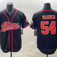 SF.49ers #54 Fred Warner Black Red With Patch Cool Base Stitched Baseball Jersey