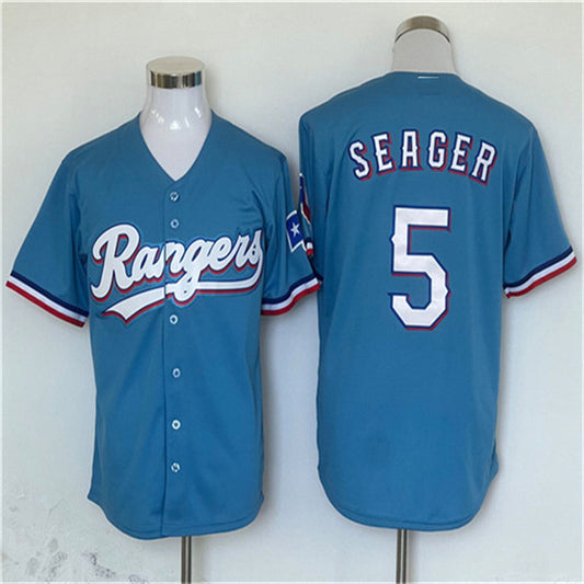 Los Angeles Dodgers #5 Corey Seager Blue Home Authentic Patch Jersey Baseball Jerseys