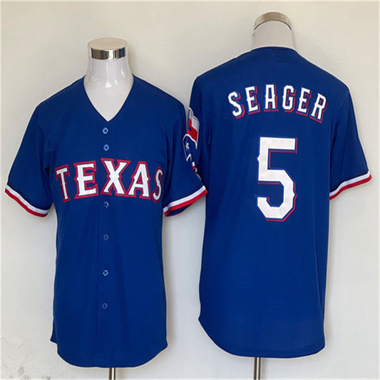 Los Angeles Dodgers #5 Corey Seager Royal Home Authentic Patch Jersey Baseball Jerseys