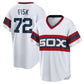 Chicago White Sox #72 Carlton Fisk White Home Cooperstown Collection Player Jersey Baseball Jerseys