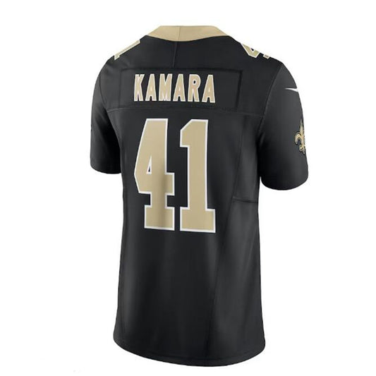 NO.Saints #41 Alvin Kamara Vapor F.U.S.E. Limited Jersey - Black Stitched American Football Jerseys