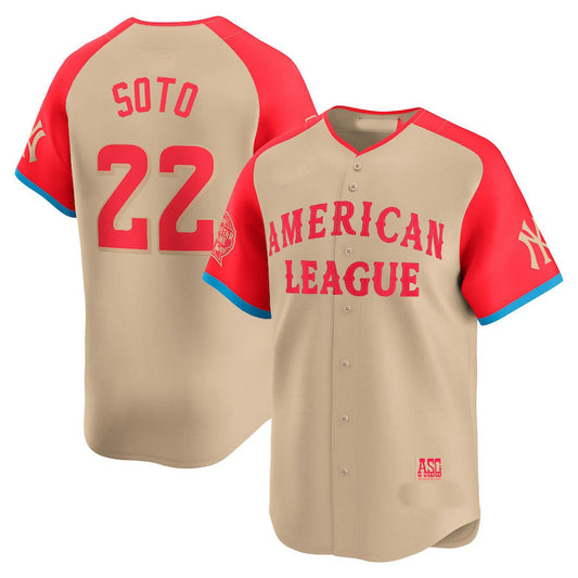 American League #22 Juan Soto 2024 All-Star Game Limited Player Jersey - Cream Baseball Jerseys