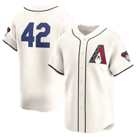 Arizona Diamondbacks 2024 #42 Jackie Robinson Day Home Limited Jersey – White Stitches Baseball Jerseys