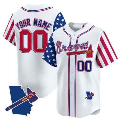 Custom Atlanta Braves 2024 Independence Day Vapor Premier Limited V2 – All Stitched Baseball Jersey