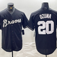 Atlanta Braves #20 Marcell Ozuna Black Cool Base Stitched Baseball Jersey