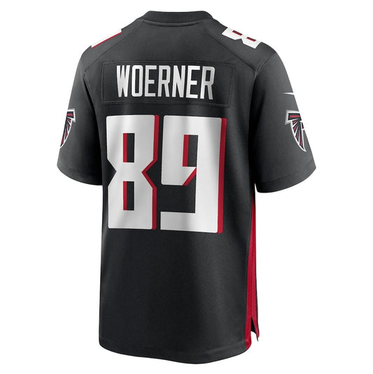 A.Falcons #89 Charlie Woerner Game Jersey - Black American Football Jerseys