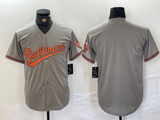 Baltimore Orioles Blank Grey Stitched Cool Base Baseball Jersey