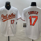 Baltimore Orioles #17 Colton Cowser Number White Cool Base Stitched Baseball Jersey