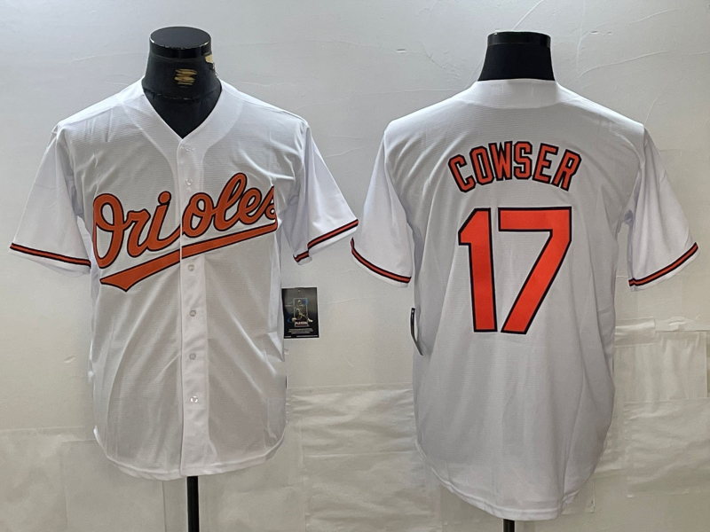 Baltimore Orioles #17 Colton Cowser White Cool Base Stitched Baseball Jersey