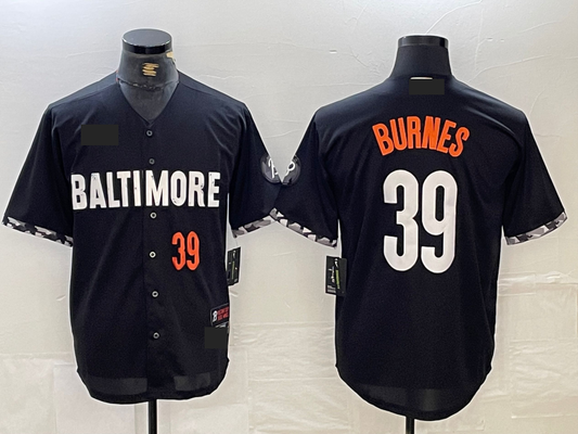 Baltimore Orioles #39 Corbin Burnes Number Black 2023 City Connect Cool Base Stitched Baseball Jerseys