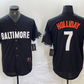 Baltimore Orioles #7 Jackson Holliday Black 2023 City Connect Cool Base Stitched Baseball Jerseys