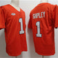 C.Tigers #1 Will Shipley Orange Stitched Football Jersey College Jerseys