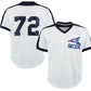 Chicago White Sox #72 Carlton Fisk White Mitchell & Ness Cooperstown Mesh Batting Practice Jersey