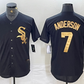 Chicago White Sox #7 Tim Anderson Black Gold Cool Base Stitched Baseball Jersey