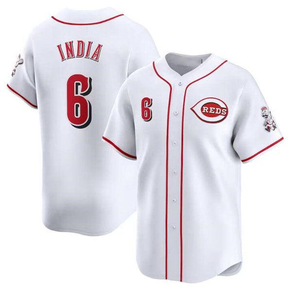 Cincinnati Reds #6 Jonathan India White Home Limited Baseball Stitched Jersey