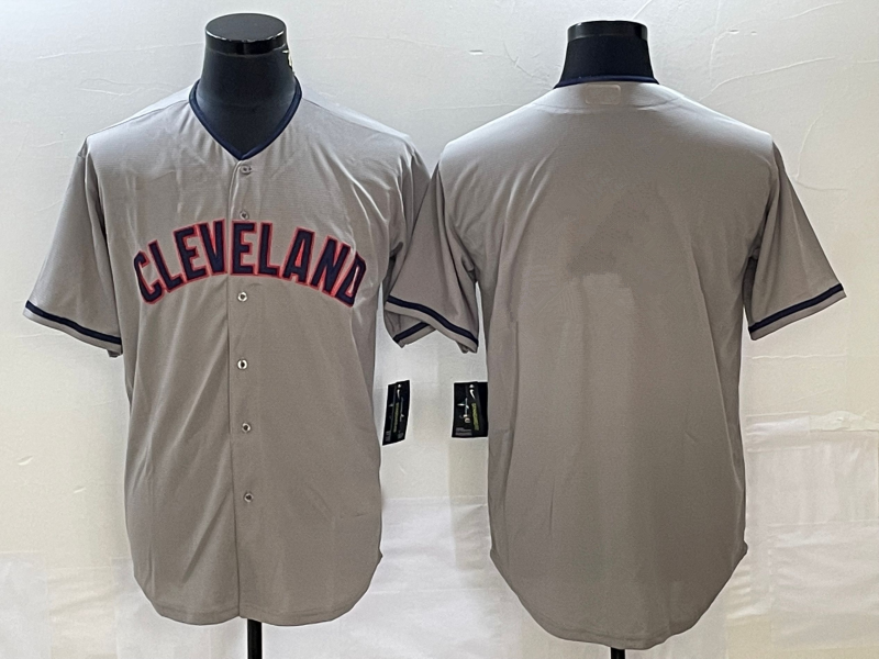 Cleveland Guardians Gray Blank Cool Base Stitched Baseball Jersey