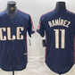 Cleveland Guardians #11 Jose Ramirez Navy 2024 City Connect Limited Stitched Baseball Jerseys