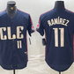 Cleveland Guardians #11 Jose Ramirez Number Navy 2024 City Connect Limited Stitched Baseball Jerseys