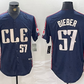 Cleveland Guardians #22 Shane Bieber Navy 2024 City Connect Limited Stitched Baseball Jerseys