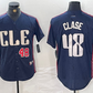 Cleveland Guardians #48 Emmanuel Clase Number Navy 2024 City Connect Limited Stitched Baseball Jerseys