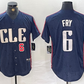 Cleveland Guardians #6 David Fry Number Navy 2024 City Connect Limited Stitched Baseball Jerseys