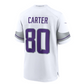 MN.Vikings #80 Cris Carter Alternate Retired Player Game Jersey - White American Football Jerseys