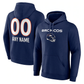 Custom D.Broncos Navy Team Wordmark Player Name & Number Pullover Hoodie Jerseys