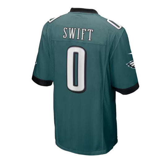 P.Eagles #0 D'Andre Swift  2023 Draft First Round Pick Game Jersey - Midnight Green Stitched American Football Jerseys