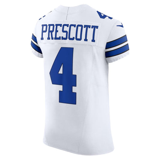 D.Cowboys #4 Dak Prescott Vapor F.U.S.E. Elite Jersey - White American Football Jerseys