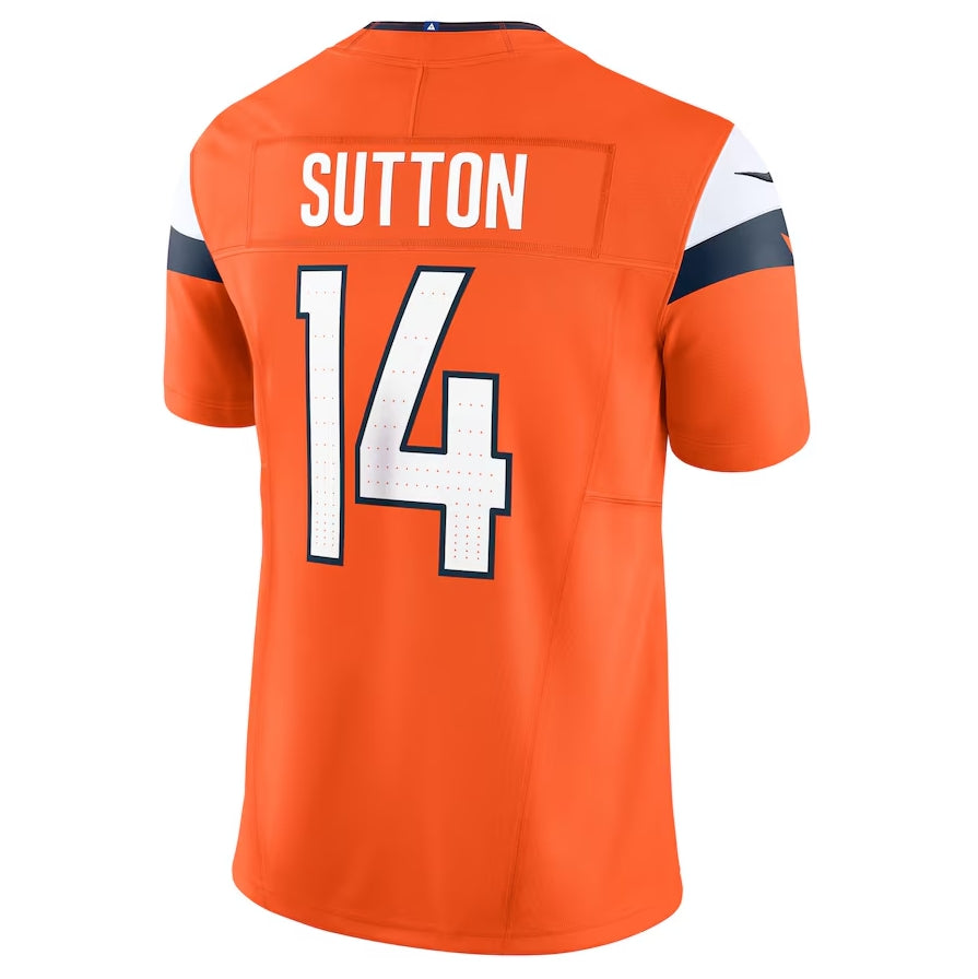 D.Broncos #14 Courtland Sutton Vapor F.U.S.E. Limited Jersey - Orange Football Jerseys
