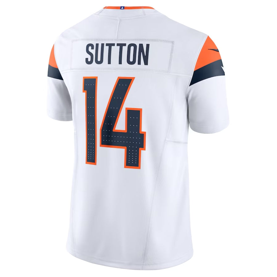 D.Broncos #14 Courtland Sutton Vapor F.U.S.E. Limited Jersey - White Football Jerseys