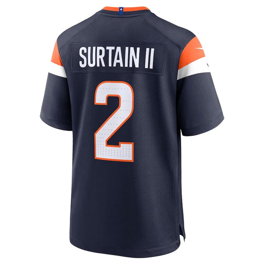 D.Broncos #2 Patrick Surtain II Alternate Game Jersey - Navy Stitched American Football Jerseys