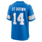 D.Lions #14 Amon-Ra St. Brown Game Jersey - Blue American Football Jerseys