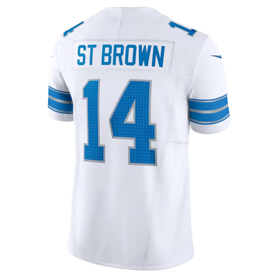 D.Lions #14 Amon-Ra St. Brown Vapor F.U.S.E. Limited Jersey - White American Football Jerseys