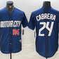 Detroit Tigers #24 Miguel Cabrera Number Navy 2024 City Connect Cool Base Limited Stitched Baseball Jersey