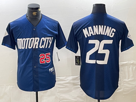 Detroit Tigers #25 Matt Manning Number 2024 Navy City Connect Cool Base Limited Stitched Baseball Jerseys