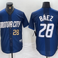 Detroit Tigers #28 Javier Baez Number 2024 Navy City Connect Cool Base Limited Stitched Baseball Jerseys