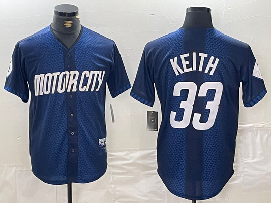 Detroit Tigers #33 Colt Keith 2024 Navy City Connect Cool Base Limited Stitched Baseball Jersey