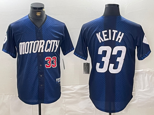 Detroit Tigers #33 Colt Keith 2024 Navy City Connect Cool Base Limited Stitched Baseball Jersey