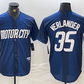 Detroit Tigers #35 Justin Verlander Navy 2024 City Connect Cool Base Limited Stitched Baseball Jersey