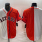 Houston Astros Blank Orange White Split Stitched Baseball Jersey