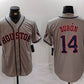 Houston Astros #14 Mauricio Dubon Grey With Patch Cool Base Stitched Baseball Jersey